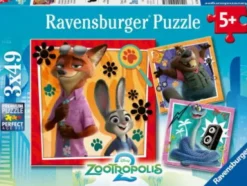 Zootropolis 2 Puslespil - 3X49 Brikker - Ravensburger