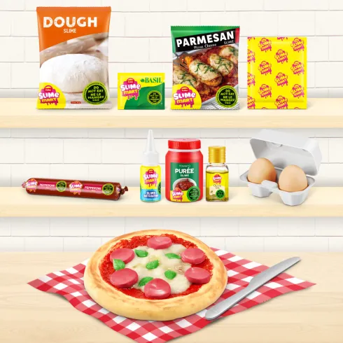 Zuru Slime Mart - Shopping Basket Pizza - Indkøbskurv Legetøj