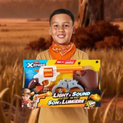 Zuru X-Shot - Cowboy Pistol Og Håndjern Legetøj Sæt - Lys Og Lyd