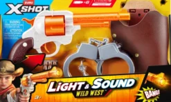 Zuru X-Shot - Cowboy Pistol Og Håndjern Legetøj Sæt - Lys Og Lyd