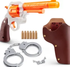 Zuru X-Shot - Cowboy Pistol Og Håndjern Legetøj Sæt - Lys Og Lyd