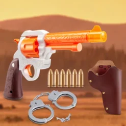 Zuru X-Shot - Cowboy Pistol Og Håndjern Legetøj Sæt - Lys Og Lyd