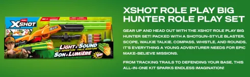 Zuru X-Shot - Shotgun, Kikkert, Walkie-Talkie, Kompas Og Fløjte
