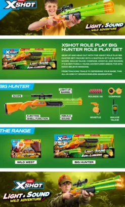Zuru X-Shot - Shotgun, Kikkert, Walkie-Talkie, Kompas Og Fløjte