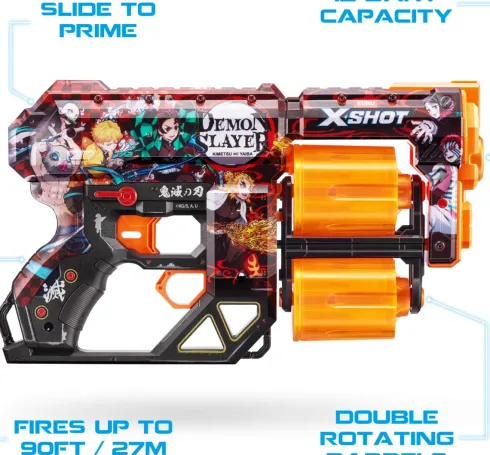 Zuru X-Shot - Skins Demon Slayer - Pistol Med 12 Skud