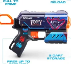 Zuru X-Shot - Skins - Flux Poppy Playtime - Blaster Med 8 Skud