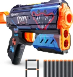 Zuru X-Shot - Skins - Flux Poppy Playtime - Blaster Med 8 Skud